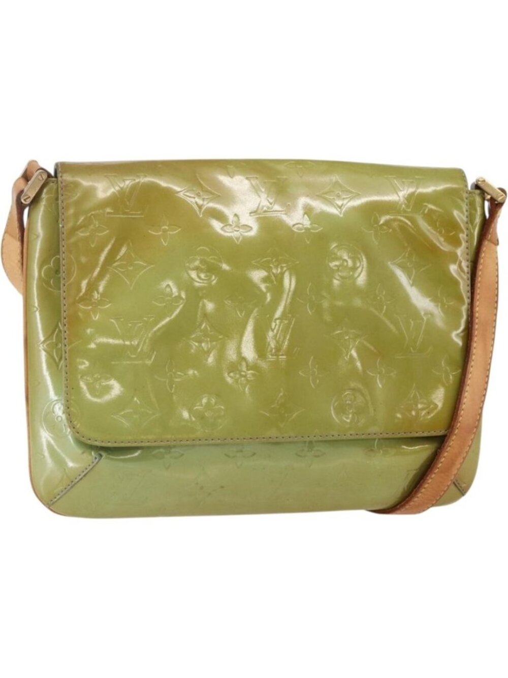 LOUIS VUITTON Monogram Vernis Thompson Street Bag Baby Blue M91009